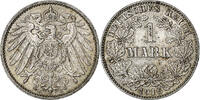 GERMANY - EMPIRE Mark Wilhelm II, Muldenhütten, Silber, SS+, KM:14 -