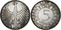 Bundesrepublik Deutschland 5 Mark Karlsruhe, Silber, SS+, KM:112.1 -