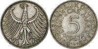 Bundesrepublik Deutschland 5 Mark Hamburg, Silber, SS, KM:112.1 -