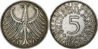 Bundesrepublik Deutschland 5 Mark Hambourg, Silber, SS, KM:112.1 -