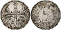 Bundesrepublik Deutschland 5 Mark Stuttgart, Silber, SS, KM:112.1 -
