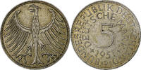 Bundesrepublik Deutschland 5 Mark Hamburg, Silber, SS+, KM:112.1 -
