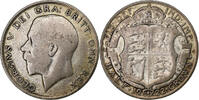 Großbritannien 1/2 Crown George V, Silber, S+, KM:818.1a -