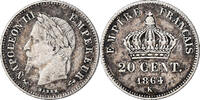 Frankreich 20 Centimes Münze, Napoleon III, Napoléon III, Bordeaux -