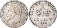 Frankreich 50 Centimes Münze, Napoleon III, Napoléon III, Strasbourg -