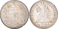 1/2 Real, Medio 1894 Guatemala Münze, UNZ, Silber, KM:165 UNZ