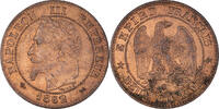 Frankreich 2 Centimes Münze, Napoleon III, Napoléon III, Bordeaux -