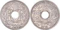 Frankreich 25 Centimes Münze, Lindauer, VZ+, Nickel, KM:867 -