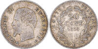 Frankreich 20 Centimes Münze, Napoleon III, Napoléon III, Lyon, S+ -