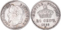 Frankreich 20 Centimes Münze, Napoleon III, Napoléon III, Strasbourg -