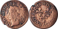 Frankreich Double tournois de Warin Münze, Louis XIII, La Rochelle, S+ -