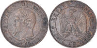 Frankreich 2 Centimes Münze, Napoleon III, Napoléon III, Strasbourg -