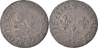 Frankreich Double Tournois Münze, Louis XIII, Double tournois, buste laurée et cuirassé -