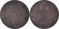 Frankreich 2 Centimes Münze, Napoleon III, Napoléon III, Bordeaux -