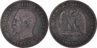 Frankreich 2 Centimes Münze, Napoleon III, Napoléon III, Marseille -