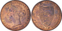 Jersey 1/12 Shilling Münze, Victoria, Heaton, SS, Bronze, KM:8 -