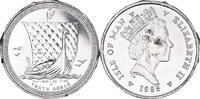 Isle of Man 1/10 Noble Münze, Elizabeth II, SS+, Platinum, KM:153 -