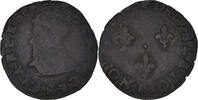 Frankreich Double Tournois Münze, Charles X, Troyes, S, Kupfer, CGKL:150 -