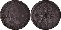 Spanien 8 Maravedis Münze, Ferdinand VII, Jubia, S, Kupfer, KM:491 -