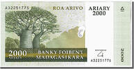 Madagascar 2000 Ariary Geldschein, KM:90b, UNZ -