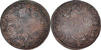 Spanische Niederlande Liard Münze, Charles II, Bruges, S, Kupfer -
