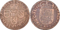 Spanische Niederlande Liard, 12 Mites Münze, Flanders, Charles II -