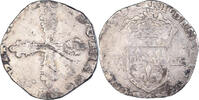 Frankreich 1/8 Ecu Münze, Louis XIII, S, Silber, Gadoury:23 -