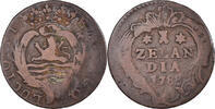 Niederlande Duit Münze, ZEELAND, Middelbourg, S+, Kupfer, KM:101.1 -