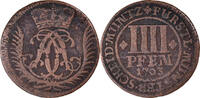 Deutsch Staaten 4 Pfennig, 1/84 Thaler Münze, MUNSTER, Friedrich Christian -