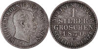 Deutsch Staaten Groschen Münze, PRUSSIA, Wilhelm I, Frankfurt, S+ -