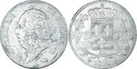 Frankreich 5 Francs Münze, Louis XVIII, Paris, SS+, Silber, KM:711.1 -