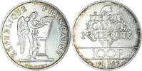 Frankreich 100 Francs Münze, Droits de l'Homme, SS+, Silber, KM:970 -