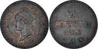 Frankreich Centime Münze, Dupré, Paris, VZ, Bronze, KM:754, Gadoury:84 -