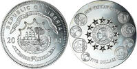 Liberia 5 Dollars Münze, new Vatican coins - euro, STGL, Kupfer-Nickel -