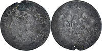 Frankreich Double Tournois Münze, Louis XIII, SGE+, Kupfer, Gadoury:12 -