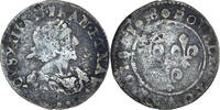 Frankreich Double Tournois Münze, Louis XIII, Roquemaure, S+, Kupfer -