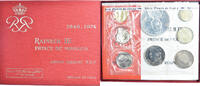 Monaco Coffret 10 c. à 50 frs. 1974 MDP Rainier III, 25th Anniversary of Accession STGL