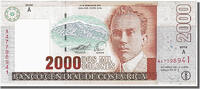 Costa Rica 2000 Colones Geldschein, KM:265e, UNZ -