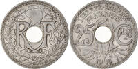 Frankreich 25 Centimes Münze, Lindauer, Paris, VZ+, Nickel, KM:867 -