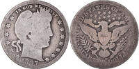 Vereinigte Staaten Quarter Münze, Barber Quarter, U.S. Mint, New -