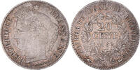 Frankreich 20 Centimes Münze, Cérès, Paris, SS, Silber, KM:758.1 -