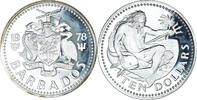 Barbados 10 Dollars Münze, Neptune, Franklin Mint, Proof, STGL, Silber -