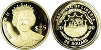 Liberia 25 Dollars Münze, Queen Elizabeth II, American Mint, STGL -