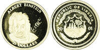 Liberia 25 Dollars Münze, Einstein, American Mint, STGL, Gold -