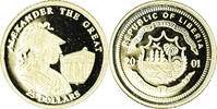 Liberia 25 Dollars Münze, Alexandre le Grand, American Mint, STGL -