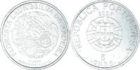 Portugal 5 Euro floresta laurissilva da Madeira, Lisbon, VZ, Silber -