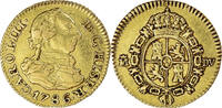 Spanien 1/2 Escudo Münze, Charles III, Madrid, SS, Gold, KM:425.1 -
