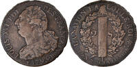 Frankreich 2 sols Français Münze, Louis XVI, Strasbourg -