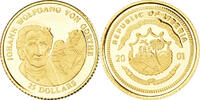 Liberia 25 Dollars Münze, Goethe, American Mint, Proof, STGL, Gold -
