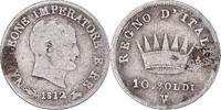 Italien 10 Soldi Münze, KINGDOM OF NAPOLEON, Napoleon I, Venice, S -